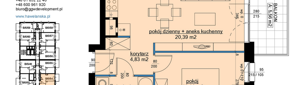 Mieszkanie w inwestycji: Osiedle Hawelańska etap III - bud. B