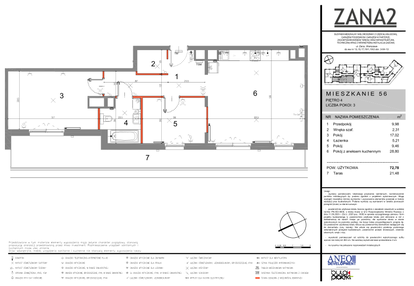 Mieszkanie w inwestycji: Zana 2