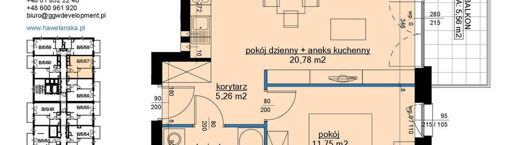 Mieszkanie w inwestycji: Osiedle Hawelańska etap III - bud. B