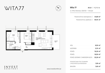 Mieszkanie w inwestycji: Wita 77