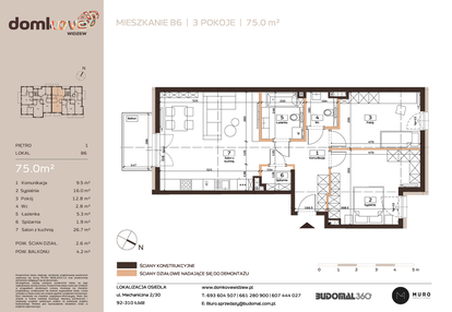 Mieszkanie w inwestycji: Domkove Widzew