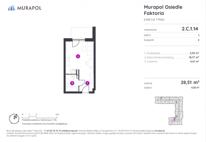 Mieszkanie w inwestycji: Murapol Osiedle Faktoria