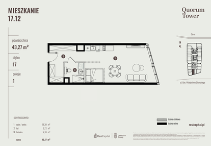 Mieszkanie w inwestycji: Quorum Tower