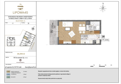 Mieszkanie w inwestycji: Lipowa 45