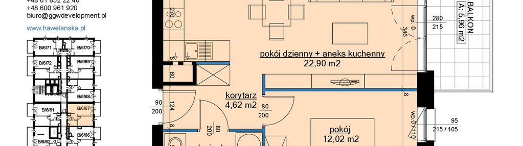 Mieszkanie w inwestycji: Osiedle Hawelańska etap III - bud. B
