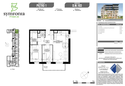 Mieszkanie w inwestycji: Symfonia Ptasia 28