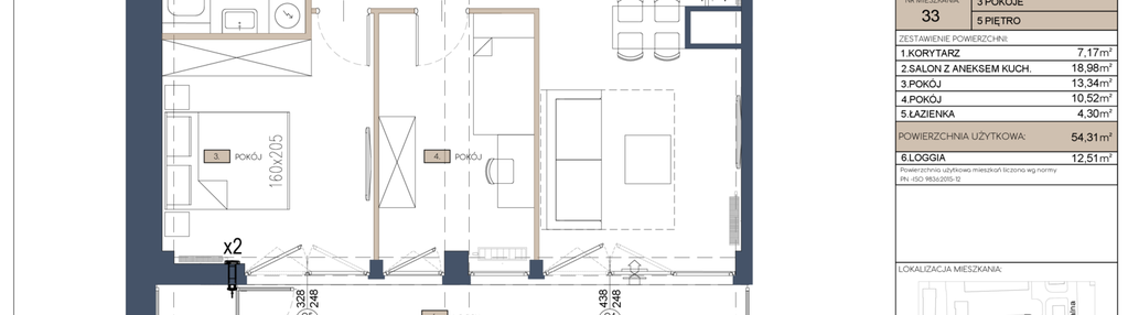 Mieszkanie w inwestycji: Apartamenty Jana Pawła 34