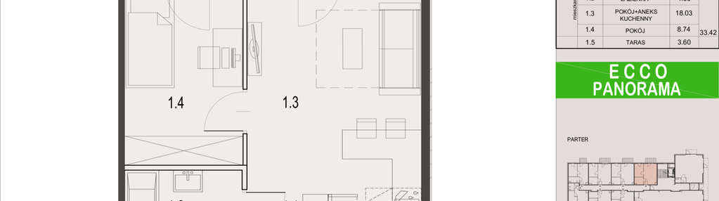 Mieszkanie w inwestycji: Ecco Panorama etap I budynki A, B
