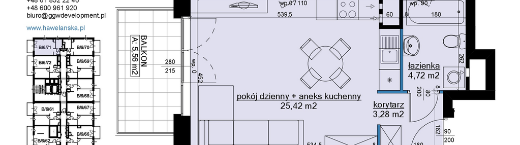 Mieszkanie w inwestycji: Osiedle Hawelańska etap III - bud. B