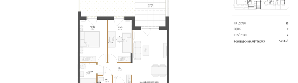 Mieszkanie w inwestycji: Popularna 35