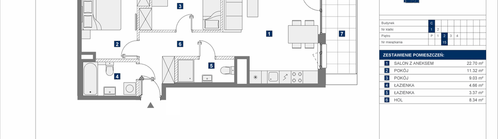 Mieszkanie w inwestycji: Mokotów Sportowy 1.1B