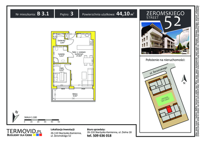 Mieszkanie w inwestycji: Żeromskiego Street 52