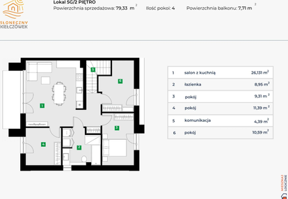 Mieszkanie w inwestycji: Słoneczny Kiełczówek etap VII