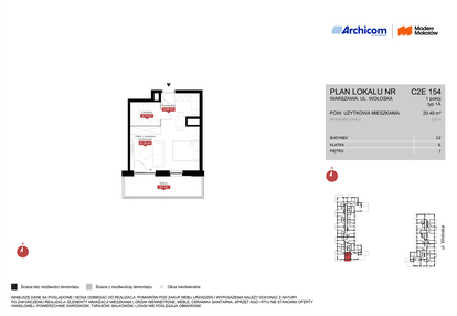 Mieszkanie w inwestycji: Modern Mokotów etap 3, budynek C1 i C2