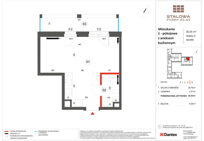 Mieszkanie w inwestycji: Stalowa Form 43.45