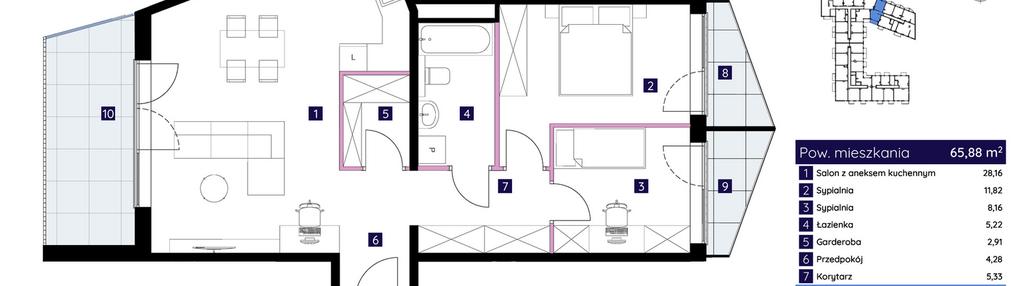Mieszkanie w inwestycji: Osiedle Neonowe