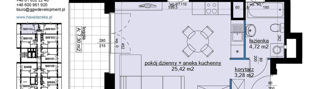 Mieszkanie w inwestycji: Osiedle Hawelańska etap III - bud. B