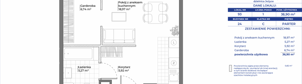 Mieszkanie w inwestycji: Ogrody Nałkowskiej