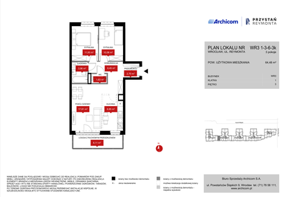 Mieszkanie w inwestycji: Przystań Reymonta etap II