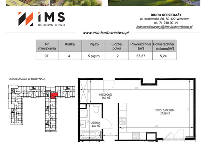 Mieszkanie w inwestycji: Krakowskie Tarasy etap V