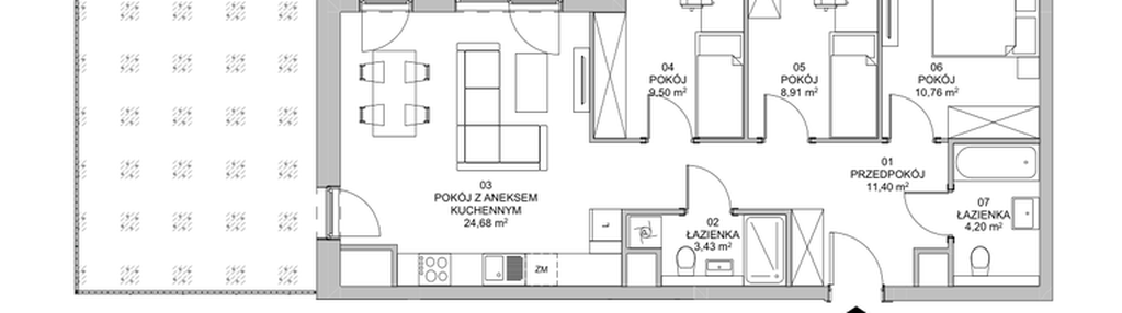 Mieszkanie w inwestycji: Francuska Park VIIIB