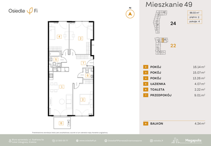 Mieszkanie w inwestycji: Osiedle Fi bud. 22, 24