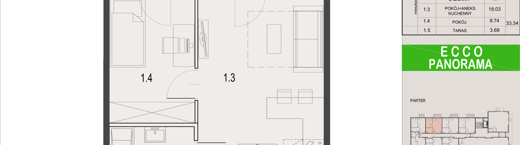 Mieszkanie w inwestycji: Ecco Panorama etap I budynki A, B
