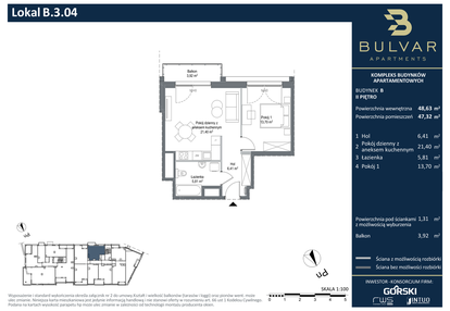 Mieszkanie w inwestycji: Bulvar Apartments - etap II