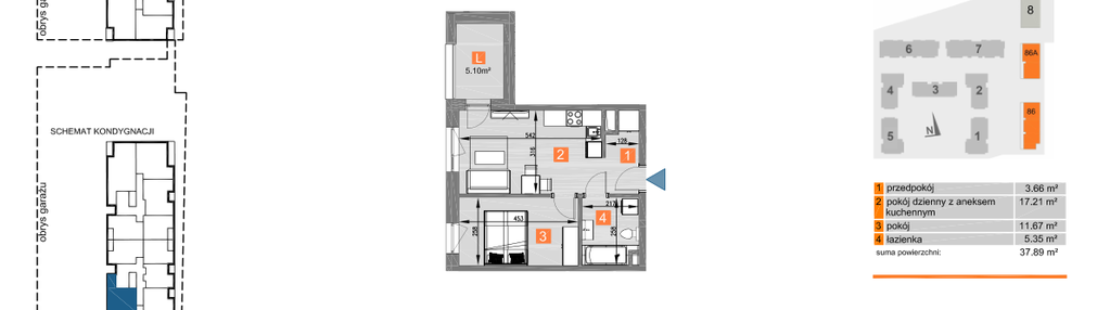 Mieszkanie w inwestycji: Piasta Towers bud. 86 i 86A