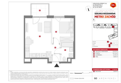 Mieszkanie w inwestycji: Dzielnica Mieszkaniowa Metro Zachód - etap 13