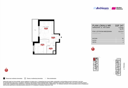Mieszkanie w inwestycji: Modern Mokotów etap 4, budynek D1 i D2
