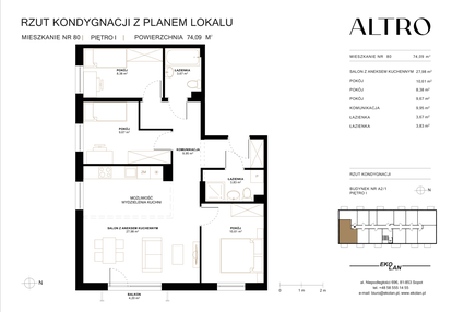 Mieszkanie w inwestycji: Altro A2/1