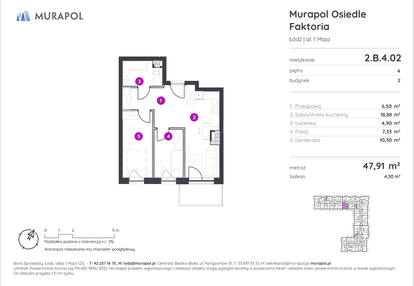 Mieszkanie w inwestycji: Murapol Osiedle Faktoria