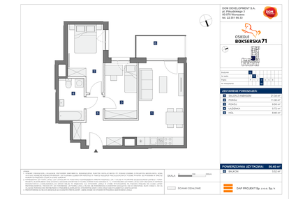 Mieszkanie w inwestycji: Osiedle Bokserska 71 Etap 2 Faza 2