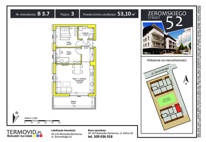 Mieszkanie w inwestycji: Żeromskiego Street 52