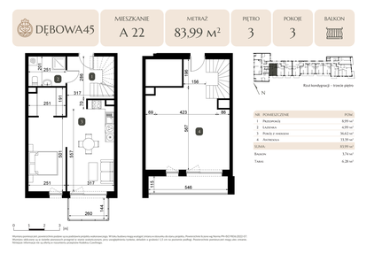 Mieszkanie w inwestycji: Dębowa 45