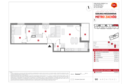 Mieszkanie w inwestycji: Dzielnica Mieszkaniowa Metro Zachód - etap 13