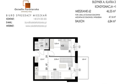 Mieszkanie w inwestycji: Osiedle Farbiarska