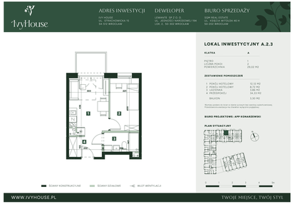Mieszkanie w inwestycji: IVY HOUSE - Apartamenty inwestycyjne