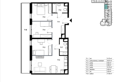 Mieszkanie w inwestycji: Osiedle Mozaika