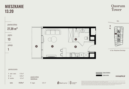 Mieszkanie w inwestycji: Quorum Tower