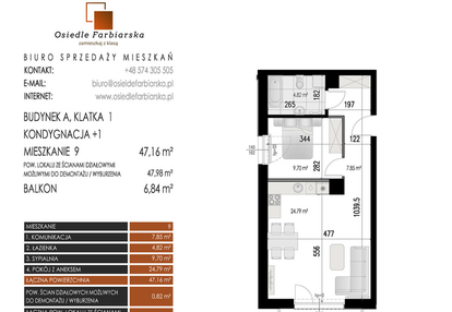 Mieszkanie w inwestycji: Osiedle Farbiarska