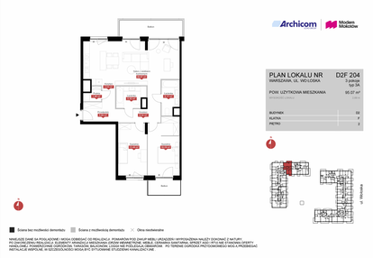 Mieszkanie w inwestycji: Modern Mokotów etap 4, budynek D1 i D2