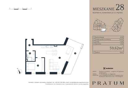 Mieszkanie w inwestycji: Pratum Apartamenty Etap I