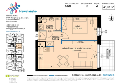 Mieszkanie w inwestycji: Osiedle Hawelańska etap III - bud. B