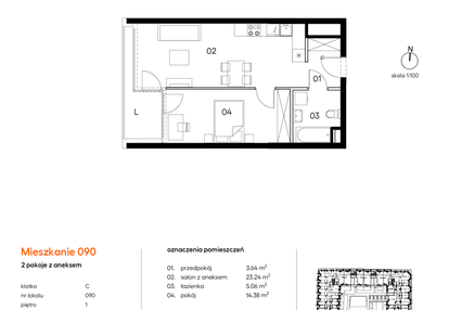 Mieszkanie w inwestycji: Miasto Polskich Mistrzów Olimpijskich II