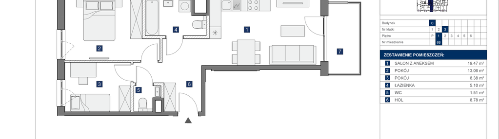 Mieszkanie w inwestycji: Osiedle Bokserska 71 Etap 2 Faza 2