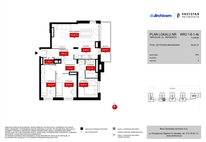 Mieszkanie w inwestycji: Przystań Reymonta etap II