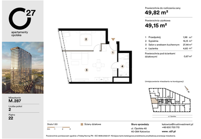 Mieszkanie w inwestycji: O27 Apartamenty Opolska