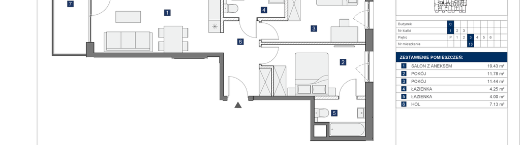 Mieszkanie w inwestycji: Osiedle Bokserska 71 Etap 2 Faza 2